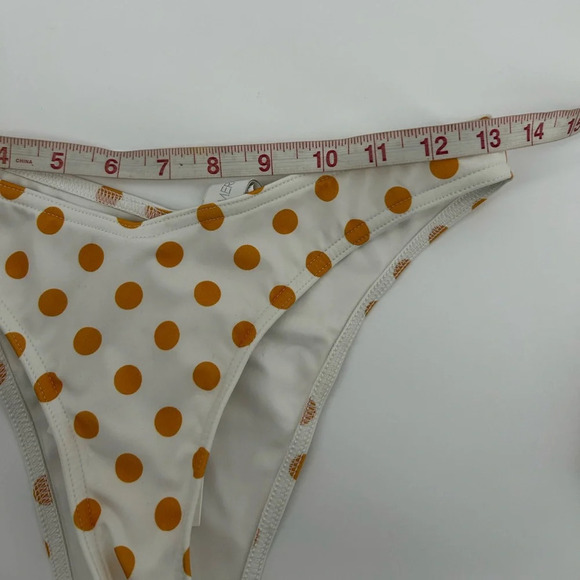 NWT Zimmermann Separates Sculpt V Pant Polka Dot Mango Ivory Bikini Bottom Sz 4 - Picture 6 of 7
